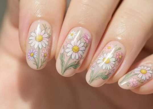 9 almond BIAB designs to try for an elegant spring manicure update, from sage green to glossy florals