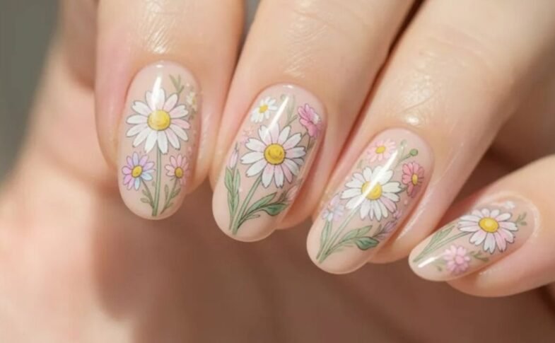 9 almond BIAB designs to try for an elegant spring manicure update, from sage green to glossy florals